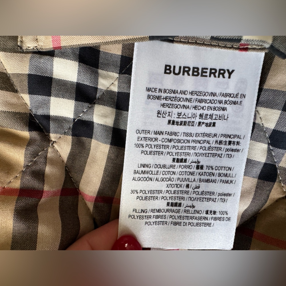 Burberry Fernleigh Quilted Jacket Black Check Lined XL - Picture 13 of 16